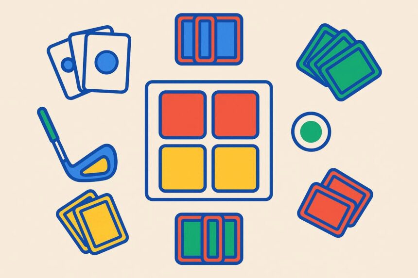 How to Set up a Golf Card Game